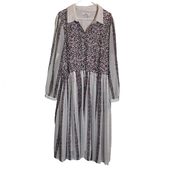 Girl With Curves x Lane Bryant Leopard Print Shirt Dress Size 24 - Picture 4 of 9